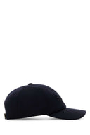 Moorer Navy Blue Wool Baseball Cap