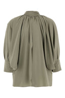 Max Mara Sage Green Silk Leonida Blouse