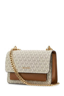 Michael By Michael Kors Printed Canvas And Leather Claire Shoulder Bag