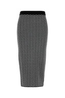 Michael By Michael Kors Embroidered Stretch Viscose Blend Skirt