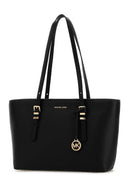 Michael By Michael Kors Bolso shopping Quinn de cuero negro