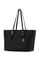 Michael By Michael Kors Black Leather Large Quinn Shopping Bag