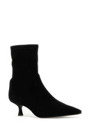 Stuart Weitzman Black Suede Naomi 50 Ankle Boots