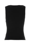 Agolde Black Stretch Cotton Blend Tank Top