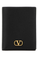 Valentino Garavani portemonnee van zwart leer met V-logo