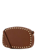 Valentino Garavani Caramel Leather Rockstud Crossbody Bag