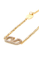Valentino Garavani Gold Metal V Logo Signature Bracelet
