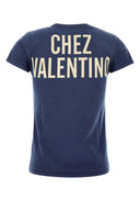 Valentino Garavani Navy Blue Cotton T Shirt