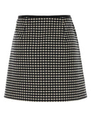 Valentino Garavani Embroidered Flannel Mini Skirt
