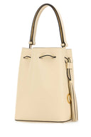 Valentino Garavani Ivory Leather V Logo Signature Bucket Bag