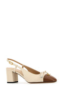 Valentino Garavani Sand Leather V Logo Signature Pumps