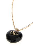 Valentino Garavani Gold Metal Coeur Royal Necklace