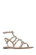 Valentino Garavani Antiqued Pink Leather Rockstud Sandals