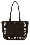 Valentino Garavani Brown Suede Nellcã´Te Shopping Bag