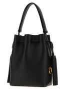 Valentino Garavani Black Leather V Logo Signature Bucket Ba