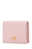 Valentino Garavani Pastel Pink Leather V Logo Wallet