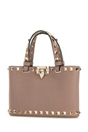 Valentino Garavani Antiqued Pink Leather Rockstud Handbag