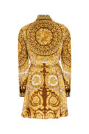 Abito chemisier in twill stampato di Versace