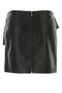 Versace Black Leather Mini Skirt