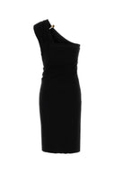 Schwarzes One-Shoulder-Kleid aus Krepp von Versace