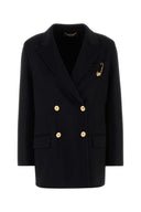 Cappotto Versace in cashmere e lana nero