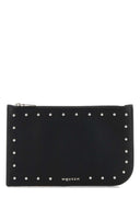 Alexander Mcqueen Black Leather Pouch