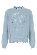 Alexander Mcqueen Light Blue Cotton Sweater