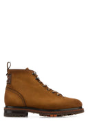 Santoni Caramel Suede Ankle Boots