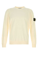 Elfenbeinfarbener Wollpullover von Stone Island