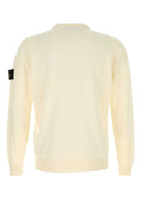 Elfenbeinfarbener Wollpullover von Stone Island