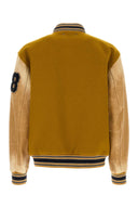 جولدن أوزة ديلوكس العلامة التجارية Ocher Wool Wool Aleandro Bomber Jacket