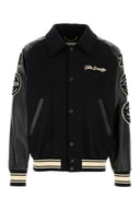 Golden Goose Deluxe Brand Black Wool Bomber Jacket
