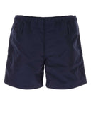 Short de natation en nylon bleu marine prada