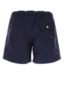 Short de natation en nylon bleu marine prada