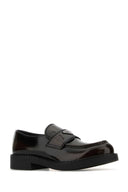 Prada donkerbruine leren chocoladeloafers