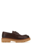 Prada bruin lederen veterschoenen