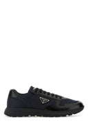 Prada Two Tone Nylon And Leather Prax 2.0 Sneakers