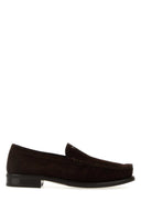 Prada Dark Brown Suede Loafers