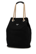 Prada Black Re Nylon-Einkaufstasche