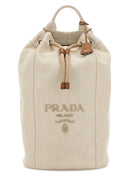 Prada Sand Canvas Rucksack