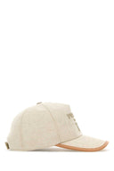 Prada Melange Sand Cotton Blend Baseball Cap