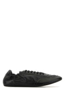 Prada Zapatillas De Deporte De Cuero Negro