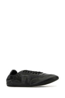 Prada Zapatillas De Deporte De Cuero Negro