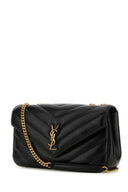 Saint Laurent Black Leather Medium Lou Lou Shoulder Bag