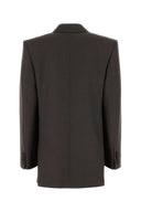 Saint Laurent Dark Brown Wool Blazer
