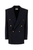 Saint Laurent Dark Blue Wool Blazer