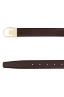 Saint Laurent Brown Leather Reversible Belt