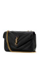 Saint Laurent Kleine Lou Lou Umhängetasche aus schwarzem Leder