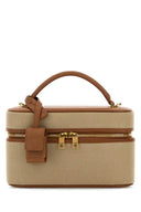 Saint Laurent Cappuccino Canvas Vanity Handbag