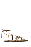 Saint Laurent Brown Leather Babylone Sandals